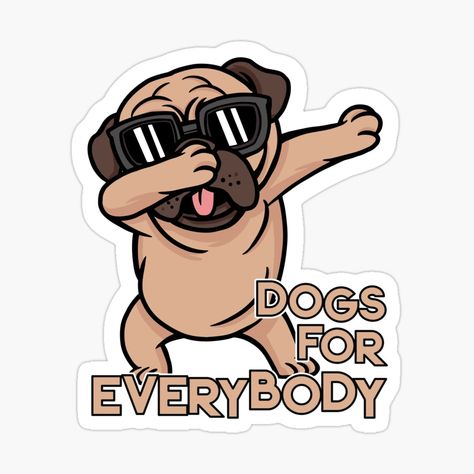 Sunglasses Wall, Fawn Pug, Dog With Glasses, Pugs Funny, Cute Pugs, Pug Lover, Trik Fotografi, Dog Stickers, Pug Dog