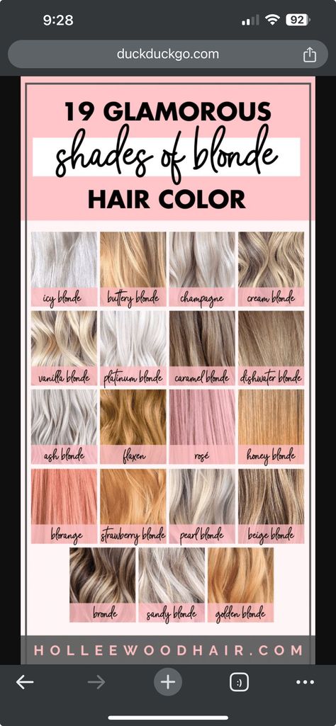 Using Toner On Blonde Hair, Different Blonde Toners, Blonde Types Shades Color Charts, Honey Vs Caramel Balayage, Types Of Blonde Highlights, Dark Blonde Hair Color Ideas Caramel Honey, Types Of Blond Hair, Hair Color Types, Types Of Blonde Hair Shades