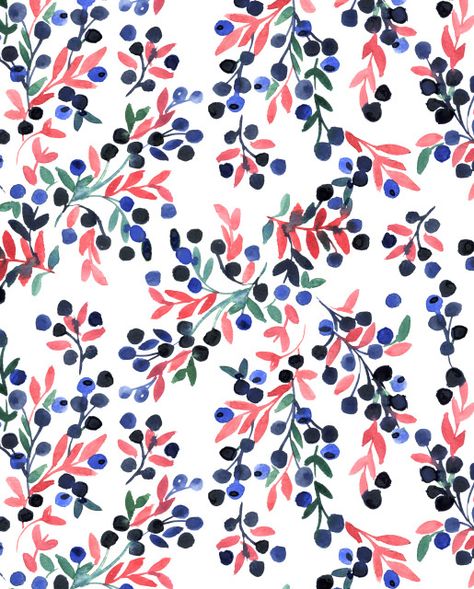 Marie-Klara "lingon all over" All Over Design, Pattern Design Inspiration, All Over Pattern, Floral Prints Pattern, Trendy Wallpaper, Wallpaper Pattern, Design Geometric, Water Colors, Deco Floral