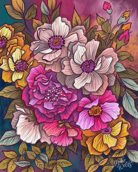 Megan Wells, Pan Pastel, Flower 3d, Art Making, Inspiring Art, Paint Art, Small Canvas, Silk Painting, Glass Painting