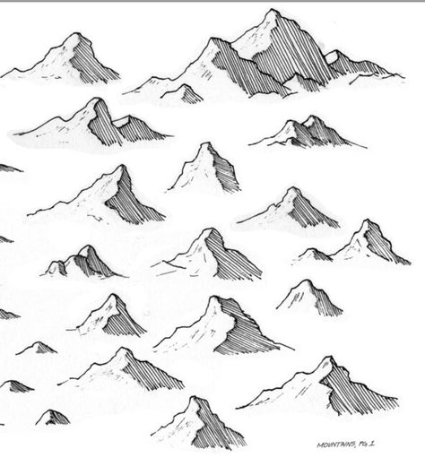 Mountain Drawing, Canvas For Beginners, Seni Dan Kraf, Architecture Drawing Art, Nature Drawing, Fantasy Map, Pencil Art Drawings, Landscape Drawings, Urban Sketching