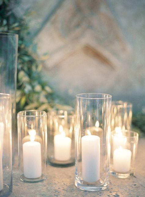 White Candles Wedding, Pillar Candles Wedding, Alfresco Wedding, Roses Photography, Jungle Wedding, Reception Entrance, White Pillar Candles, Candle Wedding Decor, Medieval Wedding