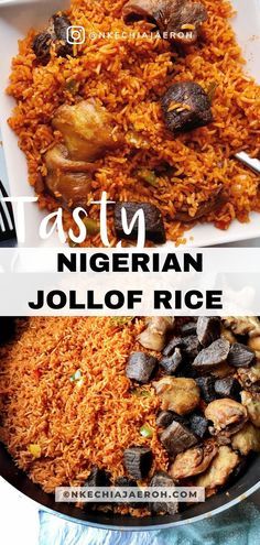 Nigerian Jollof Rice Recipe, Jollof Recipe, Nigerian Rice, Nigerian Jollof Rice, Nigerian Meals, Jollof Rice Recipe, Nigerian Party, African Recipes Nigerian Food, Rice Side Dish Recipes