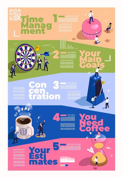 Free Vector | Free vector productivity improvement boosting isometric infographics with tips for time management concentration on goals coffee and estimates vector illustration Branding Infographic, Media Infographic, Coffee Infographic, Pc Photo, Infographic Layout, Infographic Inspiration, Infographic Design Layout, Graphic Design Infographic, Infographic Poster