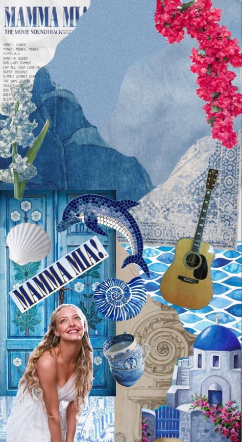 Mamma Mia Aesthetic Wallpaper, Mamma Mia Wallpaper, Mia Wallpaper, Mamma Mia Aesthetic, 17th Birthday Party Ideas, Mia Aesthetic, Aesthetic Wallpaper Lockscreen, 17th Birthday Ideas, Here I Go Again