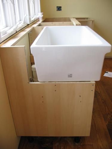 Click for larger version Ikea Farm Sink, Farm Sink Kitchen, Ikea Farmhouse Sink, Ikea Sinks, Ikea Farmhouse, Kitchen Sink Cabinet, Farmhouse Sink Installation, Ikea Cabinet, Sink Installation