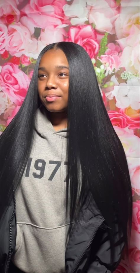 Court Casual Outfits, Long Black Middle Part Wig Straight, Traditional Sew In Weave Middle Part, Straight Middle Part Sew In, Middle Part See In Leave Out, Quick Weave Hairstyles Middle Part, Hairstyles For Thinning Hair, Business Hair, Clean Fits