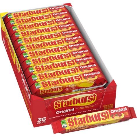 Starburst Original Fruit Chews (2.07 oz., 36 ct.) Starburst Recipe, Best Halloween Candy, Starburst Candy, Office Candy, Fruit Chews, Star Candy, Chewy Candy, Bulk Candy, Oranges And Lemons