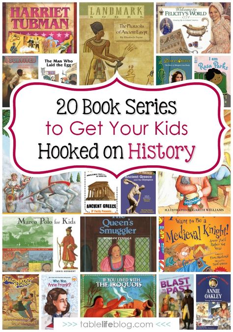 20 Book Series to Get Your Kids Hooked on History - history books for kids History Books For Kids, Homeschool Social Studies, Homeschool Books, History Curriculum, About History, Homeschool History, Homeschool Learning, History For Kids, Living Books