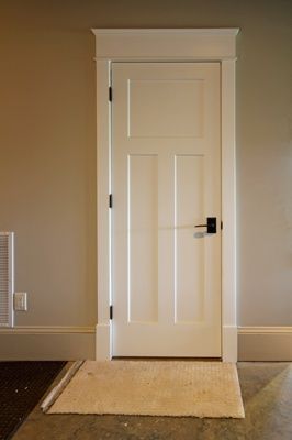 I would love craftsman style casings on front door (in and out), door to garage, and door to upper bedrooms. Trim Casing, Craftsman Exterior Door, Farmhouse Interior Doors, Exterior Door Trim, Farmhouse Trim, Craftsman Trim, Wainscoting Styles, Interior Door Trim, Craftsman Door