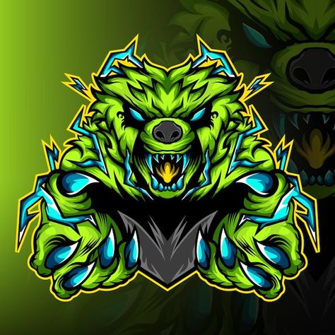 Savage green monster gaming mascot logo ... | Premium Vector #Freepik #vector #esport-mascot #wildlife-logo #cartoon-logo #mascot-design Savage Logo, Live Moving Wallpaper, Gaming Mascot Logo, Monster Logo, Sports Logo Inspiration, Mobile Logo, Logo Game, Dragon Ball Wallpaper Iphone, Best Friends Cartoon