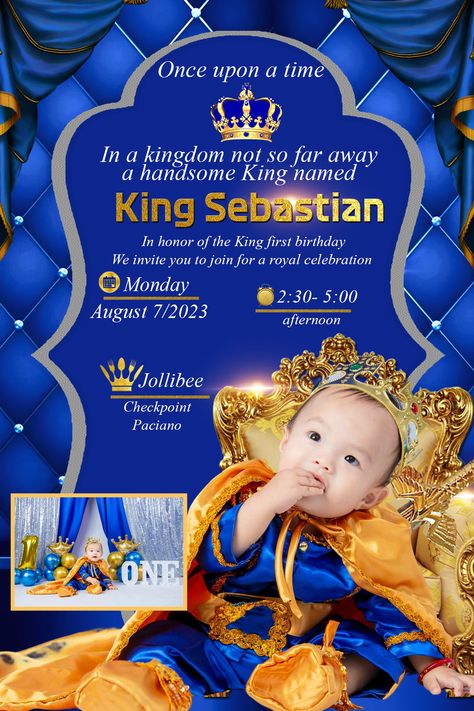 Royal Prince Invitation Template, Prince Invitation Template, Royal Prince Invitation, Royal Prince Birthday Theme, Prince Invitation, Prince Birthday Invitations, Prince Birthday Theme, Baby Boy Invitations, Prince Theme