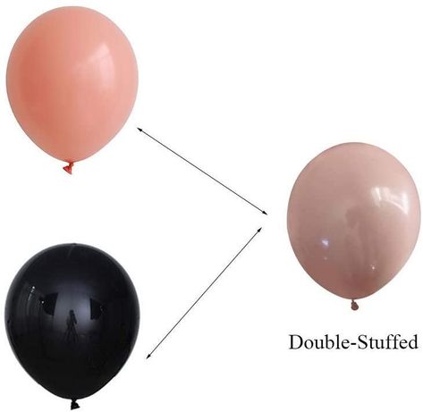 Double Stuffed Balloon Combinations, Double Stuff Balloon Colors, Double Stuffed Balloon Color Chart, Balloon Color Combinations, Double Layer Balloon, Blush Balloon Garland, Double Stuffed Balloons, Balloon Decorations Diy Tutorials, Peach Balloons