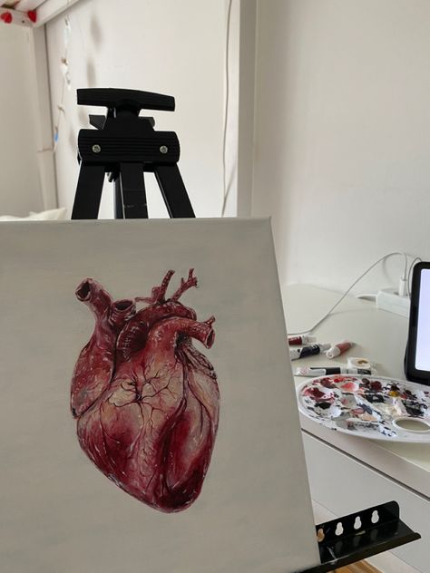 -acrylic paint
-canvas 
-painting
-heart painting
-human heart painting Human Heart Realistic, Human Heart Painting Aesthetic, Realistic Heart Painting On Canvas, Human Heart Canvas Painting, Acrylic Paint Heart Ideas, Hand Holding Heart Painting, Human Heart Painting On Canvas, Human Heart Drawing Aesthetic, Heart Organ Painting