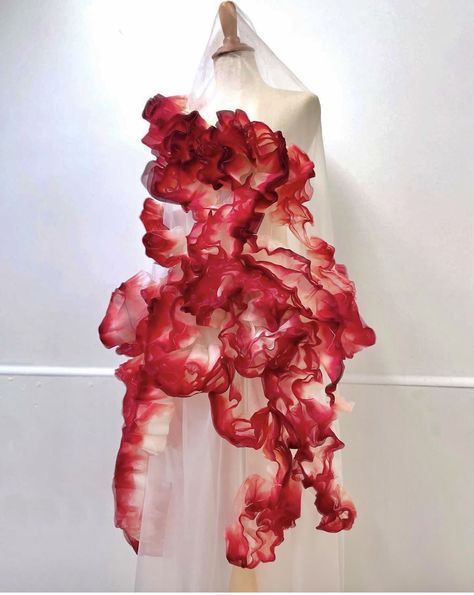 Advanced Higher Art, Bloom Fashion, Pleated Organza, A Level Textiles, Body Adornment, Fashion Design Portfolio, Fashion Design Drawings, Fashion Design Sketches, Fashion Line