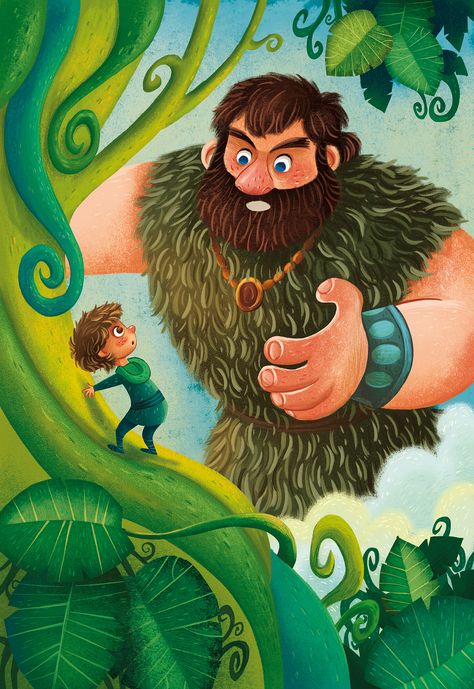 Character Design Art, Digital Art Character, Magic Beans, Magic Drawing, Art Character Design, Jack And The Beanstalk, Picture Books Illustration, Book Illustration Art, Cartoon Background