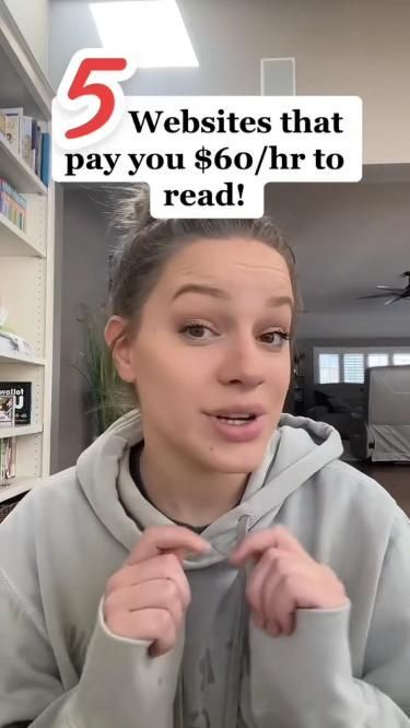 Get Paid To Read Books At Home $60 Per Hour Websites To Read Books, Work From Home Careers, Secret Websites, Apps That Pay, Money Makeover, Earn Money Online Fast, Student Jobs, Money Life Hacks, Money Making Hacks