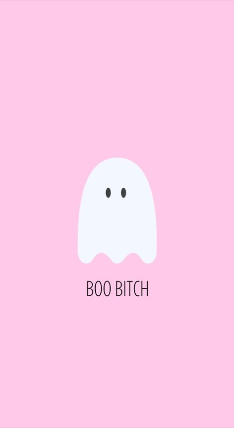 pink halloween phone wallpaper with a ghost #halloween #ghost #halloweenwallpaper #pink #boo Preppy Ghost Wallpaper, Pink Background Halloween, Pink Background With Quotes, Halloween Girly Wallpapers, Cute Ghost Background Wallpapers, Girly Spooky Aesthetic, Light Pink Halloween Wallpaper, Cute Halloween Wallpaper Aesthetic Pink, Pink Spooky Wallpaper Iphone