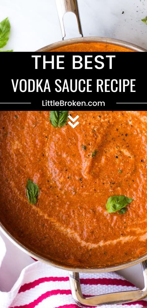 Seafood Vodka Sauce Pasta, Vodka Spaghetti Sauce, Vodka Meat Sauce, Red Vodka Sauce Pasta, Authentic Vodka Sauce, Creamy Vodka Pasta Recipes, Homemade Vodka Sauce Recipe, Ala Vodka Sauce Recipes, Easy Date Night Dinners At Home