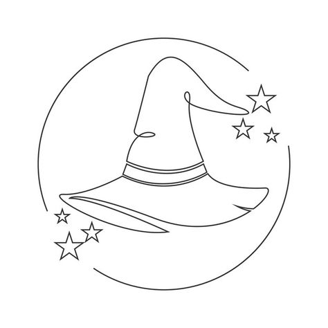 Premium Vector | Witch witch hat logo icon design Witchy Vector, Witch Hat Tattoo, Hat Tattoo, Logo Icon Design, Technology Icon, Logo Icon, Card Banner, Poster Invitation, Presentation Template Free