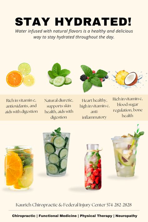 We all know the importance of staying hydrated, but sometimes plain water just doesn’t feel exciting enough to keep us reaching for our water bottles throughout the day. That’s where infused water comes in—a fun, flavorful, and health-boosting twist on your regular hydration routine. Not only does it make water more enjoyable, but it can also provide additional health benefits depending on the ingredients you add. Water Infused Recipes Health Benefits, Most Hydrating Foods, Drinking Water Benefits, Natural Wrinkle Remedies, Hydrating Foods, Flavored Water Recipes, Infused Waters, Benefits Of Drinking Water, Natural Diuretic