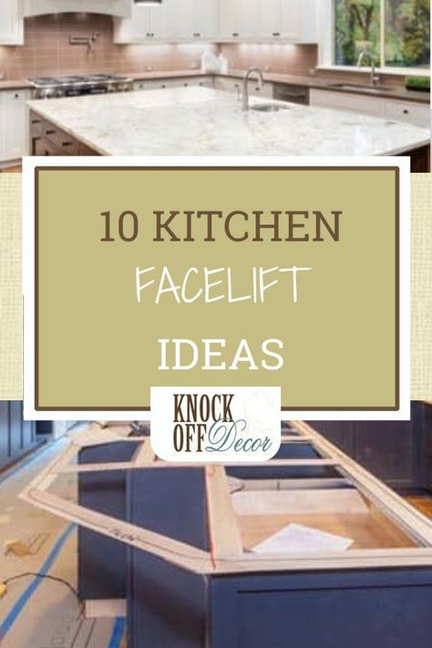 Are you trying to figure out the best way to go about fixing up your kitchen? If you’re unhappy with how worn and outdated your kitchen looks, you’re ready for a kitchen facelift.A kitchen facelift versus a kitchen makeover is a relatively quick and more affordable way to have a brand new kitchen. Here are ten pro tips for improving, updating, and rejuvenating your current kitchen. Extending Kitchen Countertops, Replacing Countertops, Kitchen Facelift, Kitchen Looks, Cabinet Door Hardware, Basic Kitchen, Refinishing Cabinets, Kitchen Remodel Design, Kitchen Paint Colors