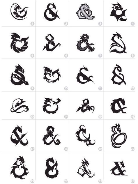 Pathfinder Tattoo, Dnd Tattoo Designs, Dnd Tattoo Ideas, Logo Dragon, Dragons Tattoo, Dm Screen, Dragon Logo, Dragon Icon, D Tattoo