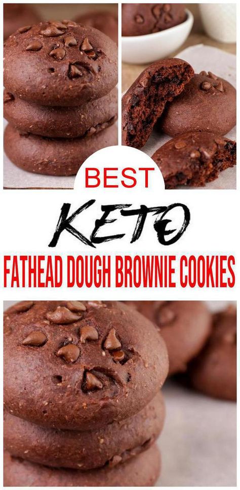 Keto Brownie Cookies! EASY keto fathead dough recipe you will want to check out! Simple Ingredient fudgy chocolate brownies tasty & delish. Simple keto chocolate brownie cookies made w/ fat head dough for ketogenic diet. Low carb fathead dough chocolate fudge brownies. Keto snacks, keto desserts recipes, keto breakfast, keto treats u want to try. Low carb snacks simple & quick. Great keto beginners recipe to add to keto meal plan. Check out these keto #chocolate brownie cookies recipe today! Keto Fathead Dough, Fathead Dough Recipe, Galletas Keto, Ketogenic Breakfast, Fat Head Dough, Fathead Dough, Chocolate Brownie Cookies, Breakfast Keto, Postre Keto