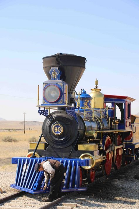 Central Pacific Railroad, Steam Trains Photography, Golden Spike, Northern Utah, Railroad Photography, Old Trains, Us Travel Destinations, Train Pictures, Family Travel Destinations