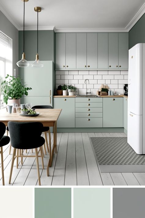 The Scandinavian style kitchen embodies a blend of minimalism, functionality, and elegance, creating a space that is both aesthetically pleasing and highly practical. This style, rooted in the design traditions of Northern Europe, focuses on simplicity, natural elements, and a harmonious balance between form and function. Central to the Scandinavian kitchen is a color palette dominated by neutral and muted tones. Scandi Color Palette, Scandi Colour Palette, Scandinavian Colour Palette, Scandinavian Color Palette, Kitchen Scandinavian Style, With Color Palette, Kitchen Color Palettes, Scandi Interiors, Color Pallete