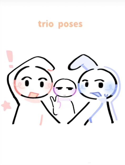 credits to funcake on tt !! @wawa.funcake Trio Dynamics, Trio Poses, Character Tropes, Goofy Drawing, Creative Drawing Prompts, Ship Drawing, Drawings Of Friends, Drawing Prompt, Henna Tattoos