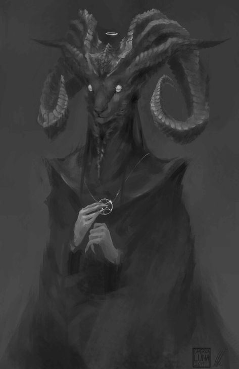 Goat Art, Cheap Art, Modern Magic, 다크 판타지, Demon Girl, Demon Art, Dungeons And Dragons Homebrew, Weird Creatures, Creature Concept Art