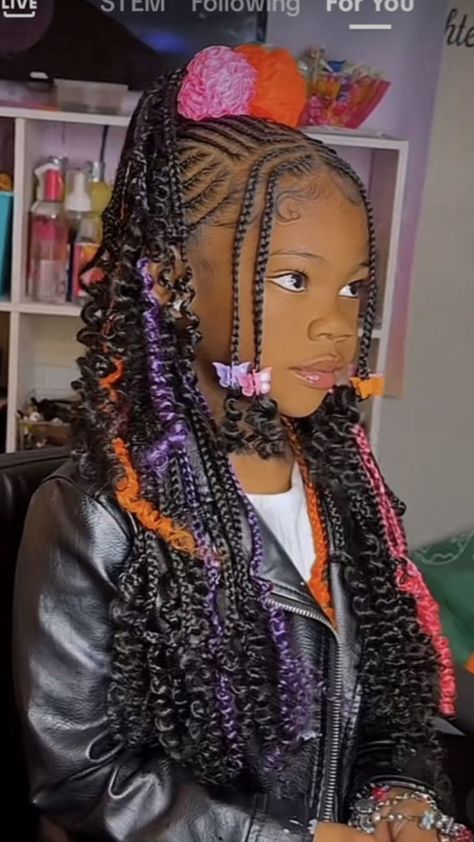 Braids With Wooden Beads Black Women, Christmas Braids Hairstyles Black Kids, Kid Birthday Hairstyles, Birthday Braids For Black Hair Kids, Cute Braids For Kids Black, Hairstyles For Black Girls Kids 7-8, Hairstyles Braids Black Kids 9-10, Hairsyles Black Girls Braids, Braided Hairstyles For 11-12