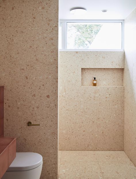 Ensuite Bathroom Ideas Terrazzo, Terrazzo And Wood Bathroom, Terazzo Floor Bathroom, Terrazo Tile Bathroom Ideas, Bathroom Terrazzo Floor, Terrazzo Floor Bathroom, Terrazzo Tile Bathroom, Terrazzo Tiles Bathroom, Terrazzo Bathroom Floor