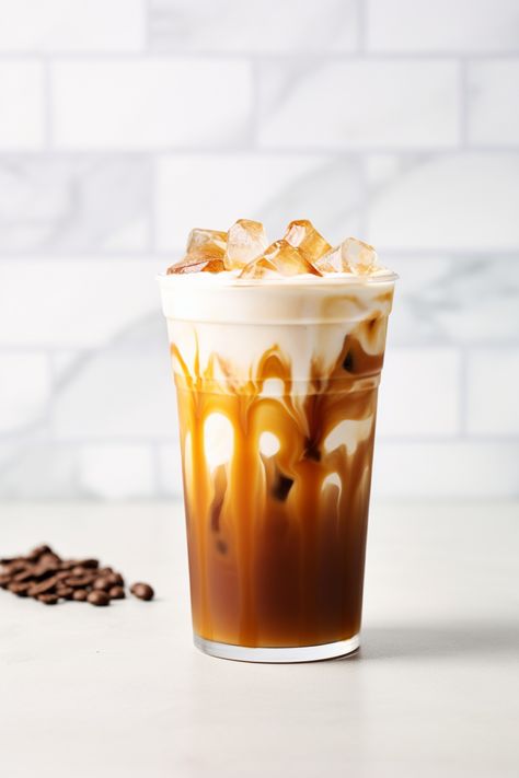 Discover the Keto Caramel Macchiato Starbucks Copy: A Guilt-Free Indulgence Recipe #ketodiet #ketorecipes #lowcarb Caramel Macchiato Aesthetic, Starbucks Packaging, Starbucks Caramel Macchiato, Coffee And Bakery, Caramel Macchiato Starbucks, Caramel Iced Coffee, Caramel Macchiato Recipe, Keto Caramel, Iced Caramel Macchiato