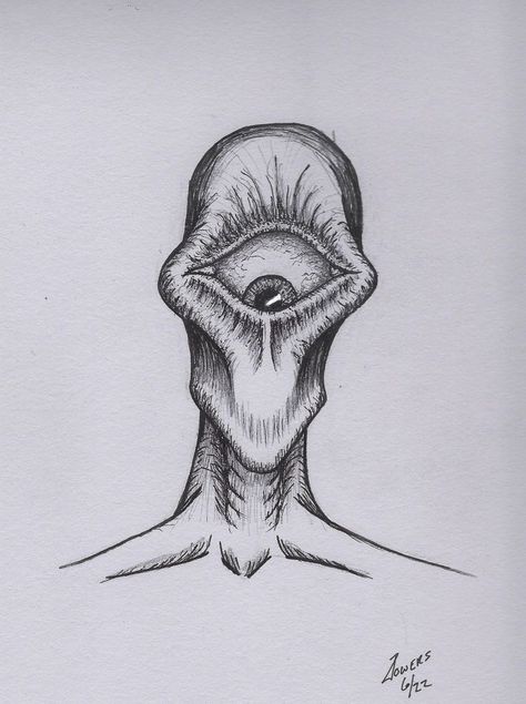 Sketchbook Pages Inspiration, Monster Sketch, Drawing Skull, Scary Drawings, Ink Pen Art, Horror Drawing, Weird Drawings, Trippy Drawings, Creepy Drawings