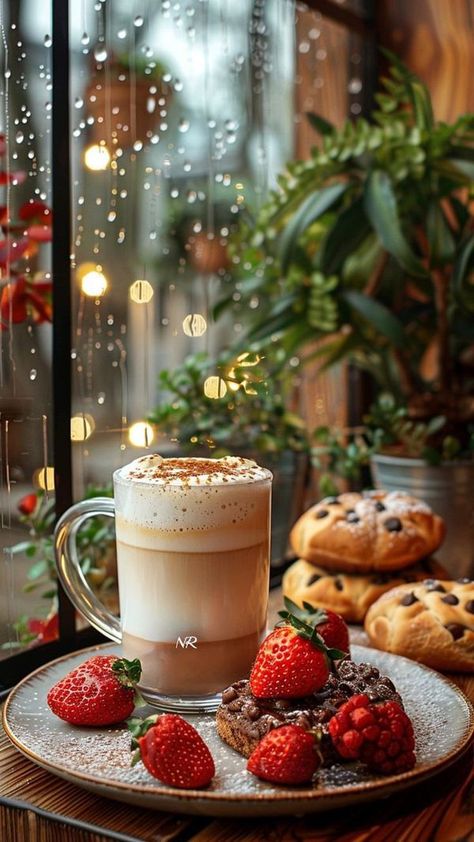 Coffee ☕ & Rain 🌧 | Good morning ☕🌧️ | Facebook Coffee And Strawberry Aesthetic, Christmas Coffee Aesthetic, Alcoholic Treats, Christmas Greetings Messages, Good Morning Facebook, Winter Christmas Scenes, Spiced Apple Cider, Merry Christmas Pictures, Good Morning Beautiful Pictures