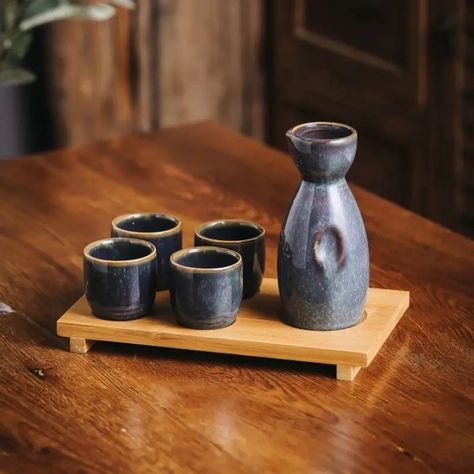 Exquisite Ceramic Tea Cup Set Japanese Style Sake Pot Wine - Temu Sake Bottle, Sake Set, Japanese Sake, Wine Set, Wine Cup, Ceramic Tea Cup, Winter Drinks, Tea Box, Wine Cups