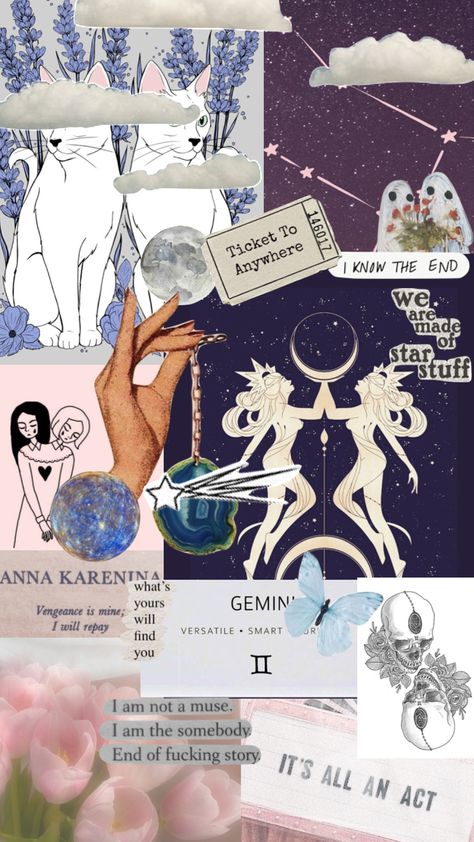 Gemini Collage Wallpaper, Gemini Lockscreen, Zodiac Astethic, Gemini Moon Aesthetic, Gemini Core Aesthetic, Gemini Rising Aesthetic, Gemini Collage, Gemini Moodboard, Gemini Core