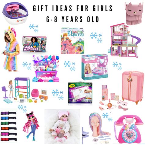 Gift ideas for girls 6 to 8 years old Christmas Gifts For Girls 6-8, Gifts For 6 Year Girl, Big Christmas Gifts, Romantic Gifts For Boyfriend, Teen Gifts, Girl Gift Baskets, Birthday Presents For Girls, Birthday Hampers, Presents For Girls