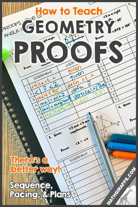 How to Teach Geometry Proofs Geometry Proofs Activities, Geometry Notes High School, Middle School Geometry, Circle Theorems, High School Geometry, Geometry Notes, Geometry Proofs, Geometry Help, Syllabus Template