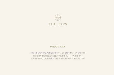 The Row, logo The Row Branding, The Row Packaging, Old Row Logo, The Row Silk Dress, The Row Aesthetic, The Row White Sandals, The Row Bindle, Graphic Deisgn, Dream Logo