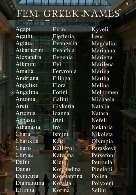 Fantasy Surnames Ideas, Greek Last Names For Characters, Gothic Surnames, Greek Surnames, Names Meaning Flower, Greek Last Names, Fantasy Surnames, Greek Names And Meanings, Surnames Ideas