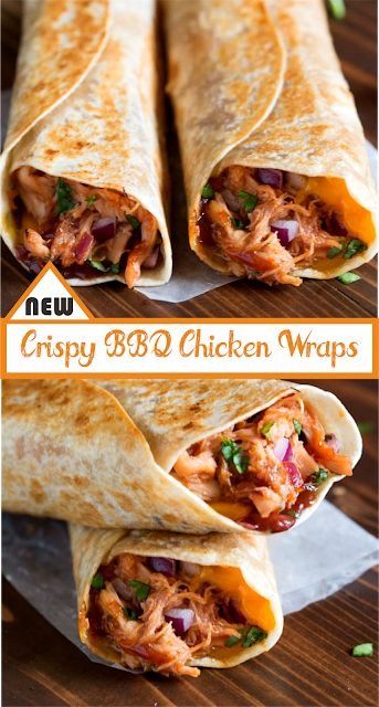 Breakfast And Brunch, Crispy Bbq Chicken, Resep Sandwich, Bbq Chicken Wraps, Avocado Dessert, Chicken Wrap Recipes, Bbq Chicken Pizza, God Mat, Think Food