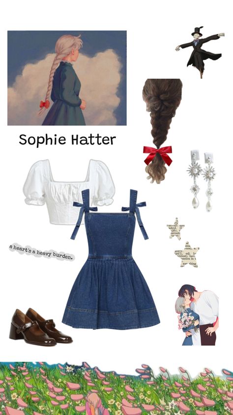 Ghibli outfits, Ghibli bounding, anime outfits, howl’s moving castle, sophie hatter Ghibli Outfits, Cottagecore Summer Outfits, Japan Summer Outfit, Howls Moving Castle Cosplay, Sophie Hatter, Castle Dress, Clothing Studio, Anime Inspired Outfits, Korean Girl Fashion