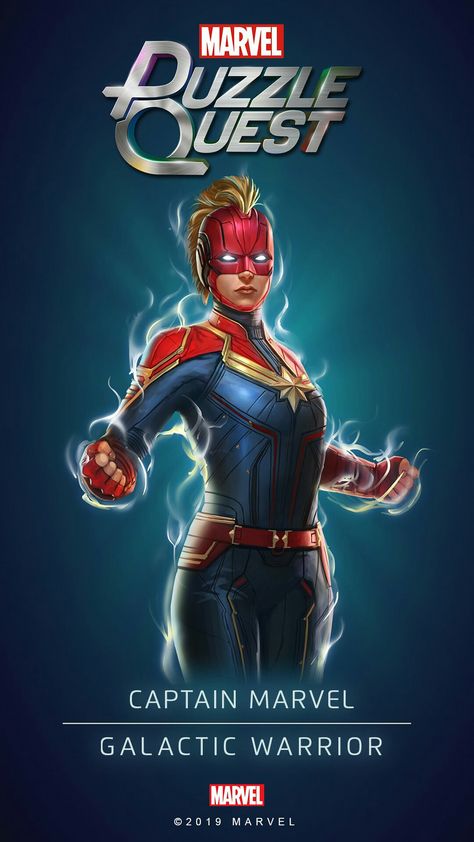 Marvel Puzzle Quest Art, Capita Marvel, Marvel Quiz, Kapten Marvel, Avengers Women, Marvel Puzzle Quest, Puzzle Quest, Marvel Puzzle, Cards Illustration