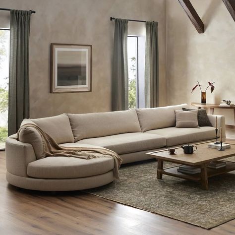 Get the look — Organic Modern 🌿 This style features a seamless blend of nature and modernity infused with earthy tones and textures. Shop the collection at #StyleMeGHD.com ⠀⠀⠀⠀⠀⠀⠀⠀⠀ Nailhead Trim Sofa, Outdoor Interior Design, Outdoor Lounge Seating, Steel Sofa, 3 Piece Sectional Sofa, Bed Ottoman Bench, Curved Sectional, Round Sofa, 3 Piece Sectional