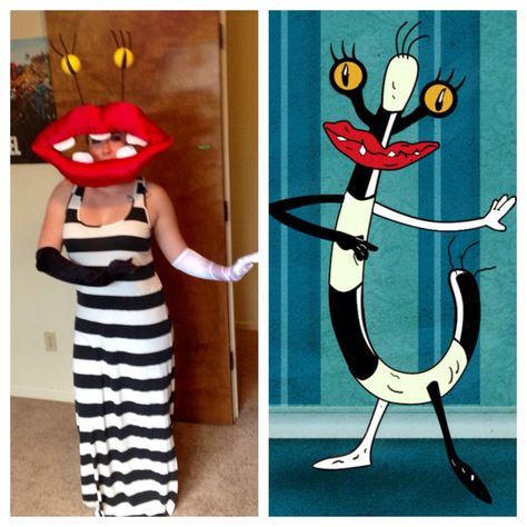 Ahh Real Monsters Costume, Oblina Costume, Aaahhh Real Monsters, Halloween Costumes 90s, Surreal Costume, Enchanted Decor, Custome Ideas, Ahh Real Monsters, Handmade Halloween Costumes