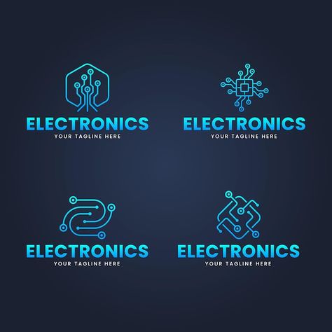 Set of flat design electronics logo temp... | Free Vector #Freepik #freevector #electronics-logo #business-logo #company-logo #flat-logo Electronics Logo, Logo Company, Flat Logo, Logo Business, Flat Design, Business Logo, Logo Templates, Graphic Resources, Vector Free