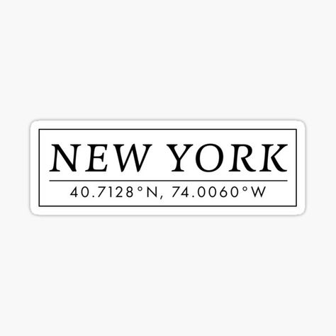 New York • Millions of unique designs by independent artists. Find your thing. New York Stickers Aesthetic, Nyc Stickers, New York Stickers, Vsco Stickers, Redbubble Stickers, Black And White Stickers, Cute Laptop Stickers, Nyc Life, I Love Ny